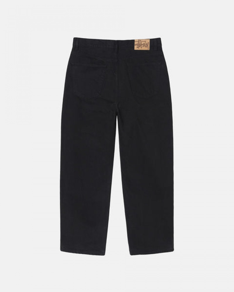 Black Stussy Big Ol' Jean Overdyed Men Denim | VVY-0689