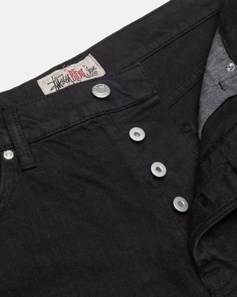 Black Stussy Big Ol' Jean Overdyed Men Denim | VVY-0689