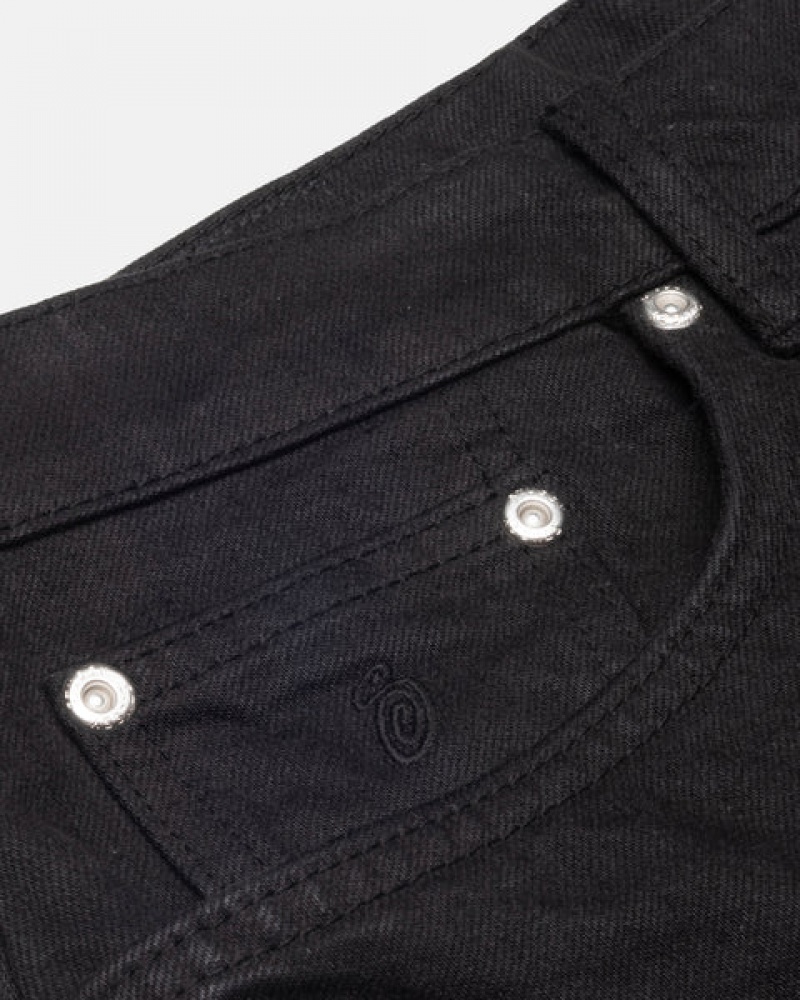 Black Stussy Big Ol' Jean Overdyed Men Denim | VVY-0689