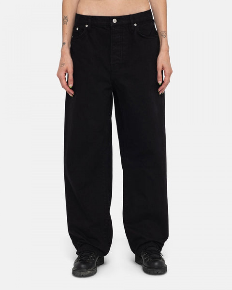 Black Stussy Big Ol' Jean Overdyed Men Pants | NRE-3997