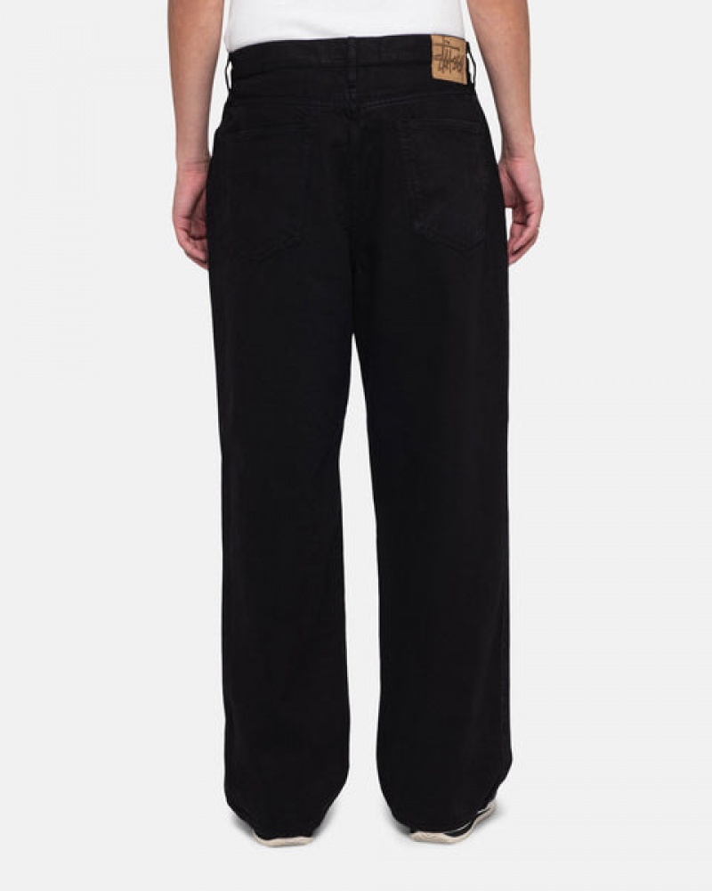 Black Stussy Big Ol' Jean Overdyed Men Pants | NRE-3997