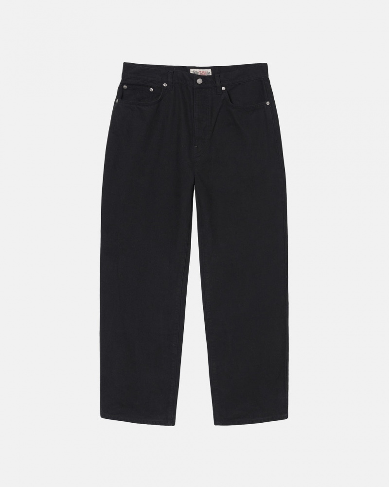 Black Stussy Big Ol\' Jean Overdyed Men Pants | NRE-3997