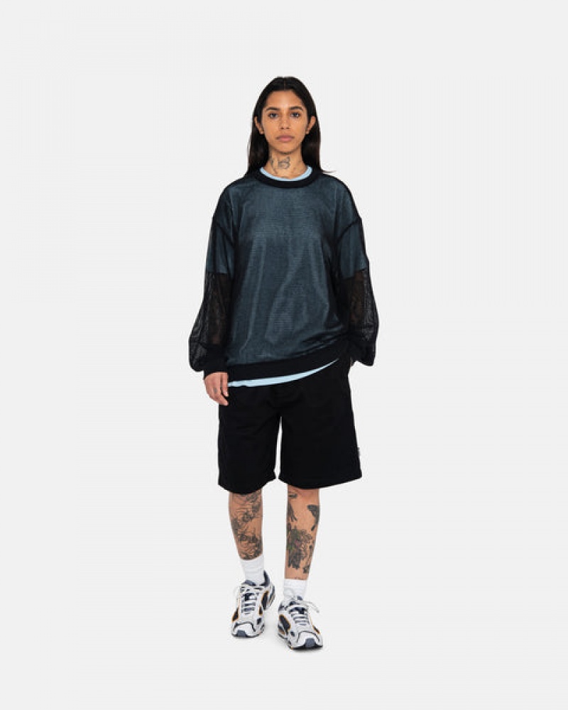 Black Stussy Brushed Beach Short Women Shorts | APW-2779