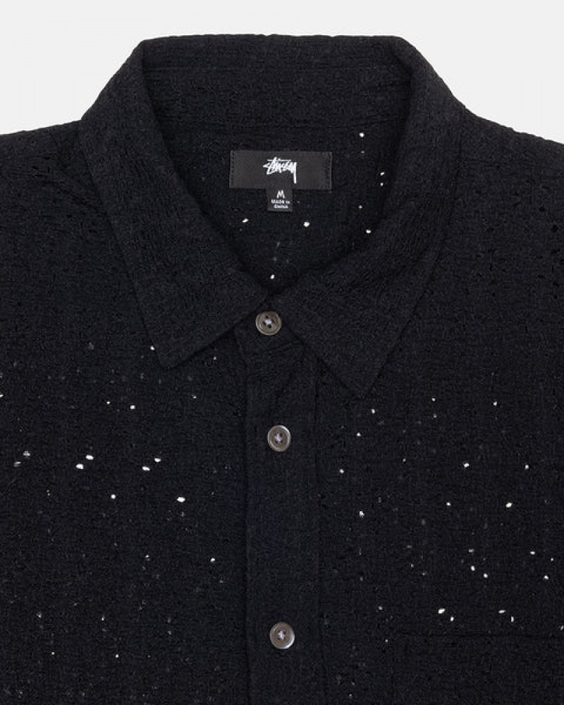 Black Stussy Lace Ls Shirt Women Shirts | NCN-5748