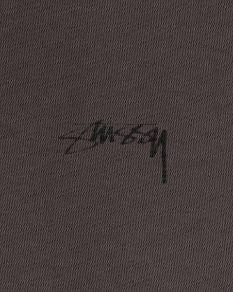 Black Stussy Lazy Ls Tee Men T Shirt | DTV-3107