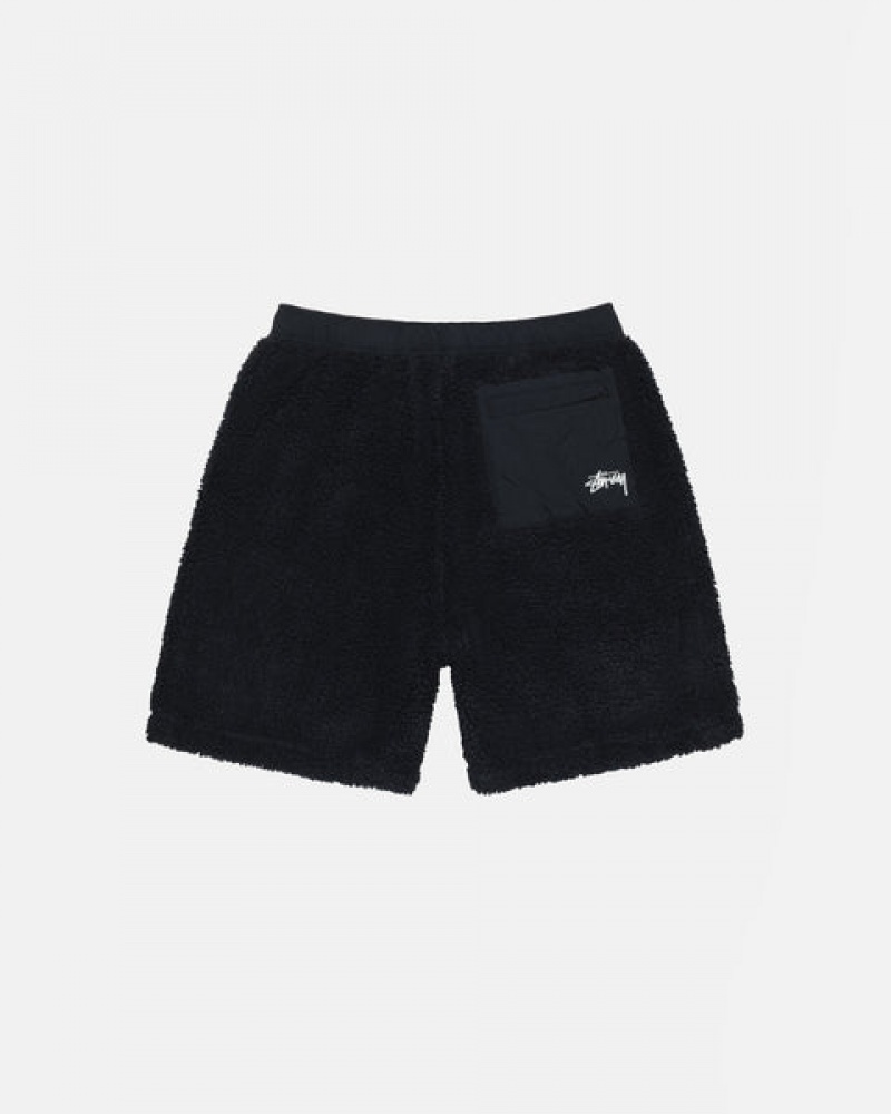 Black Stussy Sherpa Short Women Shorts | RZM-6852