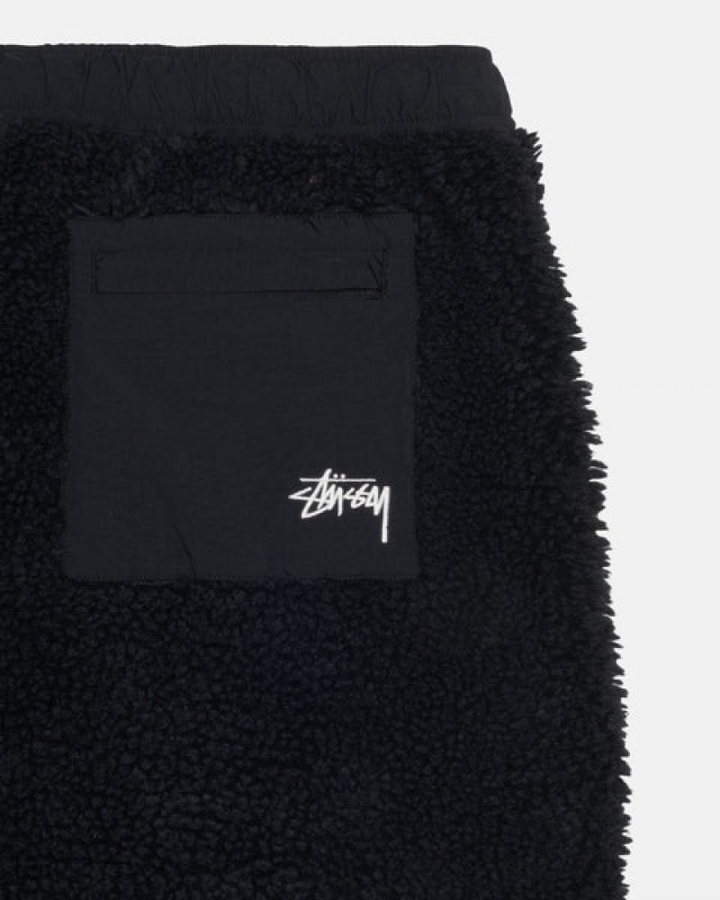 Black Stussy Sherpa Short Women Shorts | RZM-6852