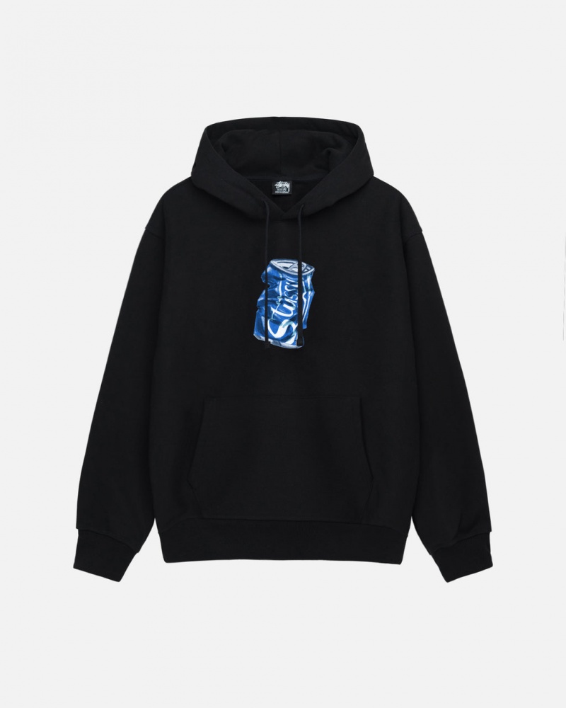 Black Stussy Soda Can Hoodie Men Hoodie | THU-6288