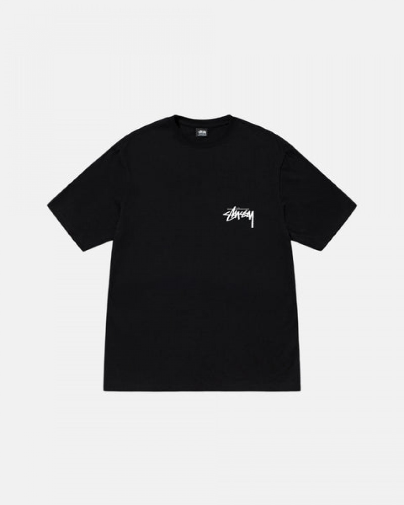 Black Stussy Suits Tee Men T Shirt | DJX-4329