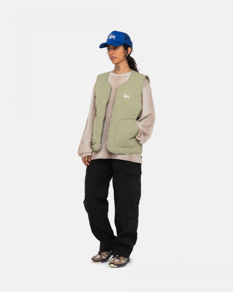 Black Stussy Surplus Cargo Ripstop Women Pants | FTQ-1421