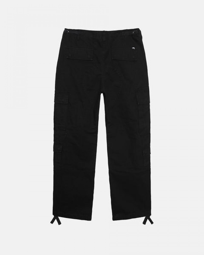 Black Stussy Surplus Cargo Ripstop Women Pants | FTQ-1421