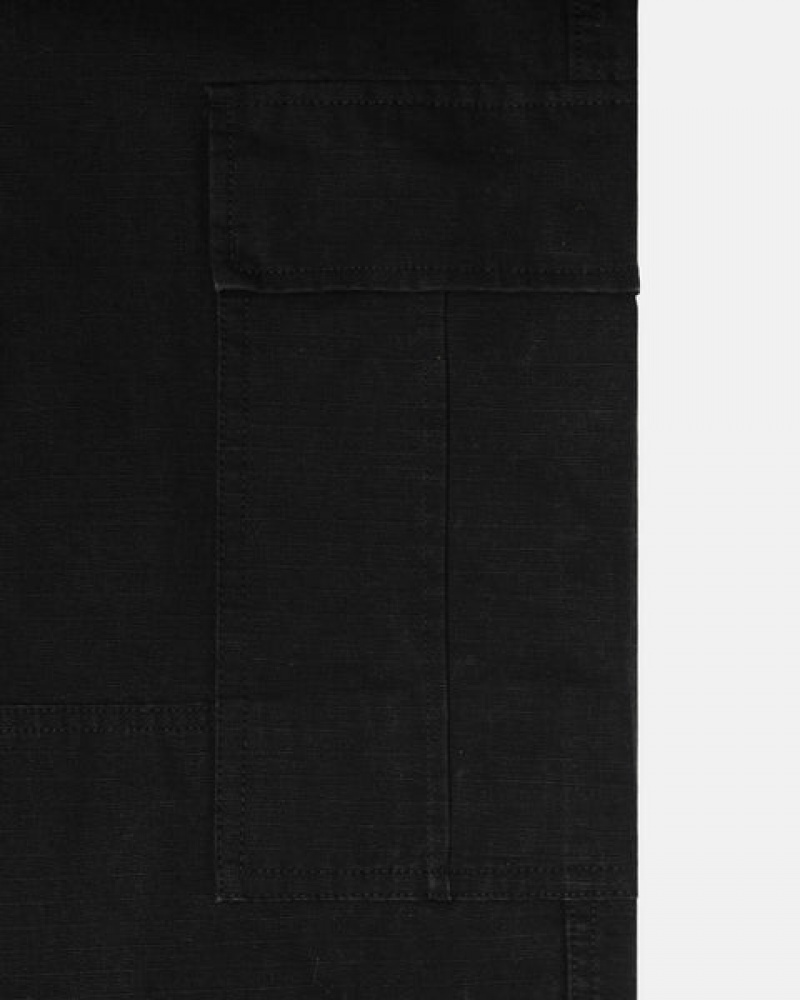 Black Stussy Surplus Cargo Ripstop Women Pants | FTQ-1421