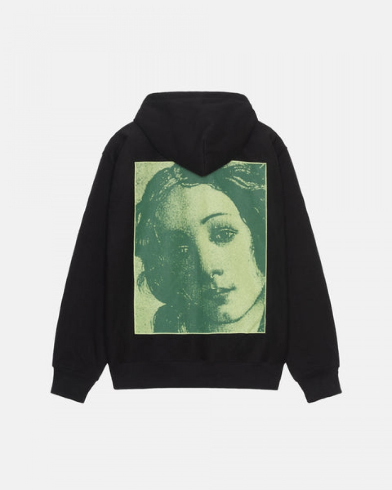 Black Stussy Venus Zip Hood Women Sweatshirts | IXF-4624