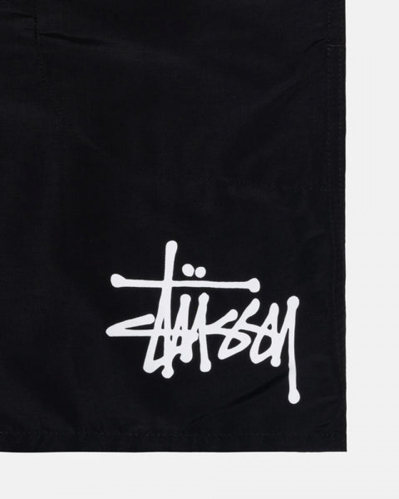 Black Stussy Water Short Big Basic Women Shorts | WHA-1021