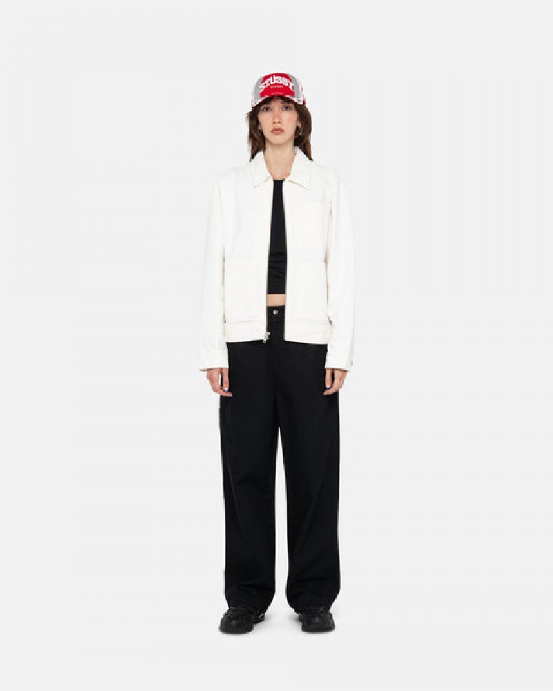 Black Stussy Workgear Trouser Twill Men Pants | NFI-4133