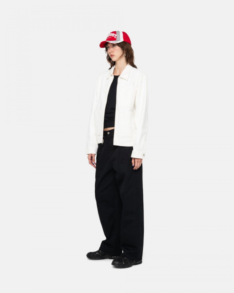 Black Stussy Workgear Trouser Twill Men Pants | NFI-4133