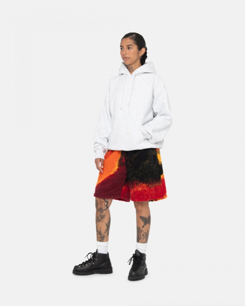 Black / Red Stussy Sherpa Short Women Shorts | HYH-5404