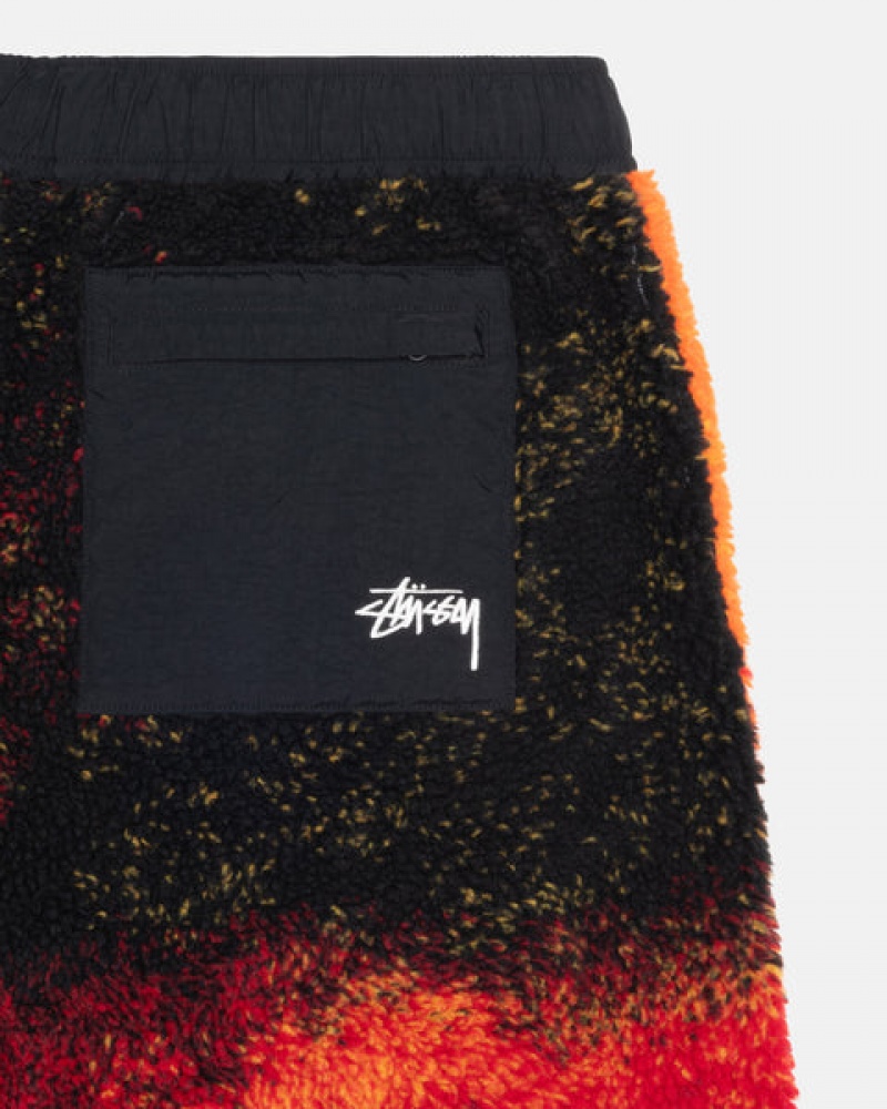 Black / Red Stussy Sherpa Short Women Shorts | HYH-5404