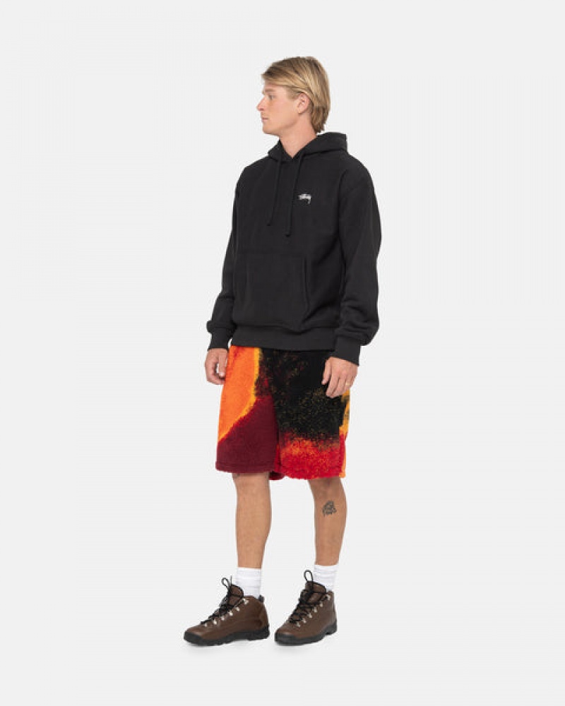 Black / Red Stussy Sherpa Short Women Shorts | HYH-5404