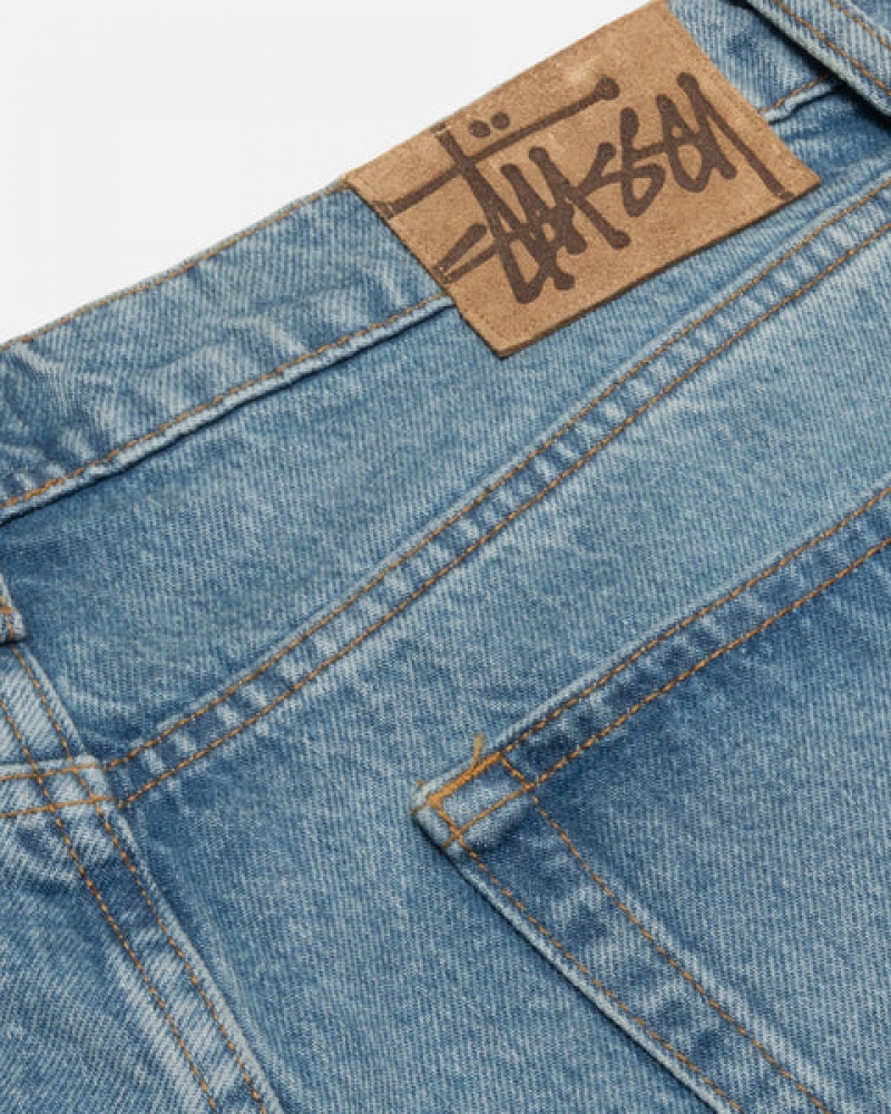 Blue Stussy Big Ol' Jean Denim Men Pants | VRI-5969