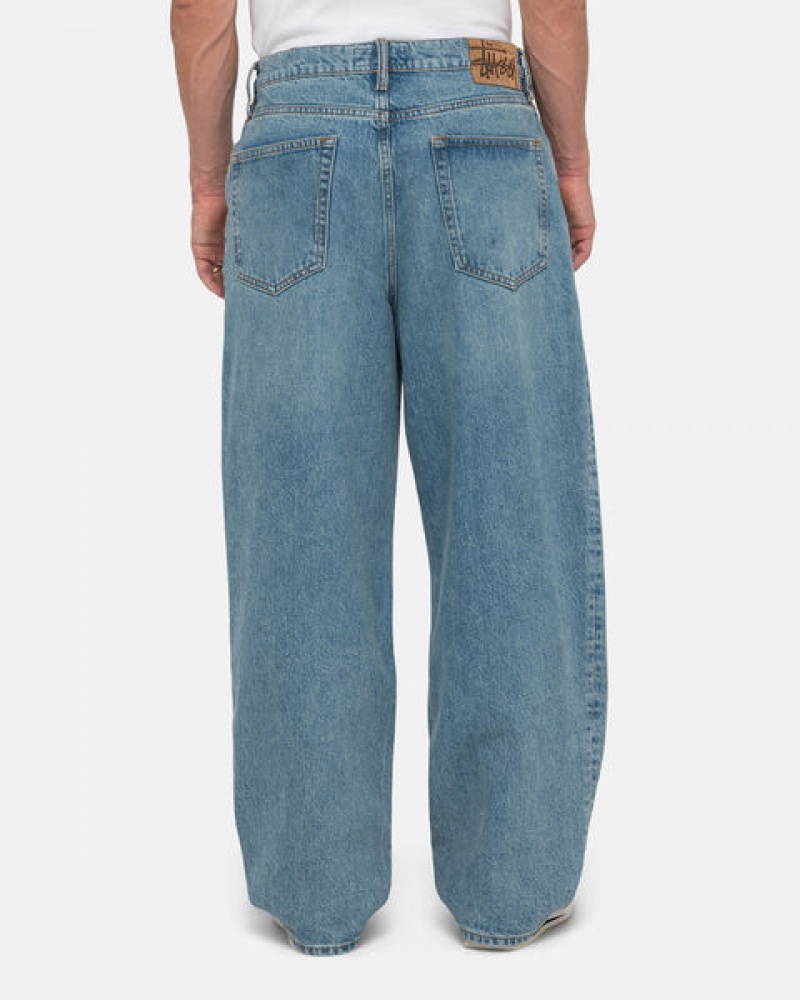 Blue Stussy Big Ol' Jean Denim Men Pants | VRI-5969