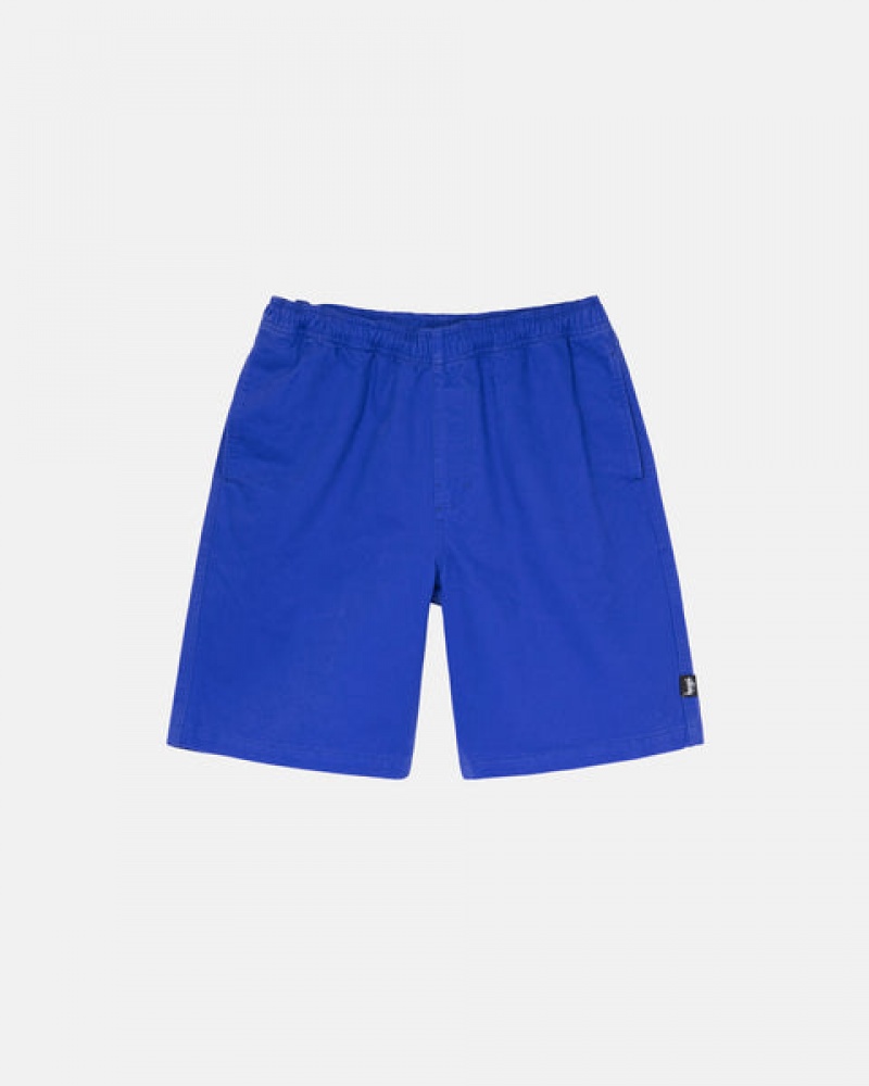 Blue Stussy Brushed Beach Short Men Swimwear | ZAB-0052