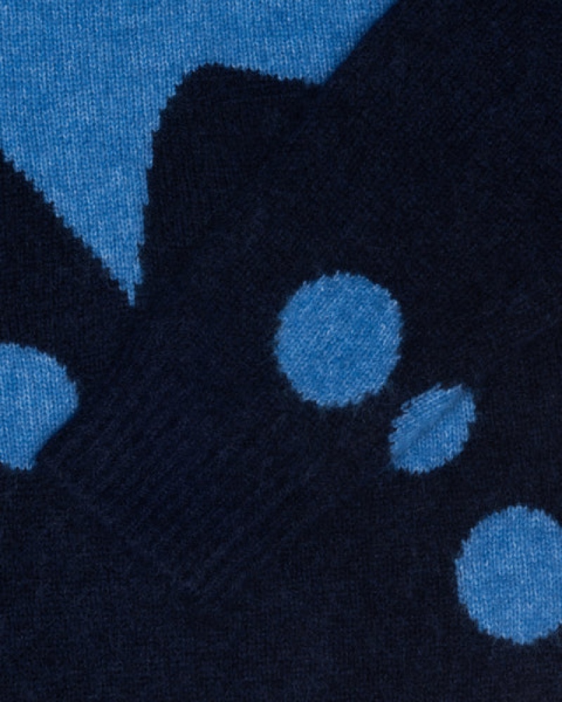 Blue Stussy Dice Fuzzy Crew Men Sweaters | JDS-2737