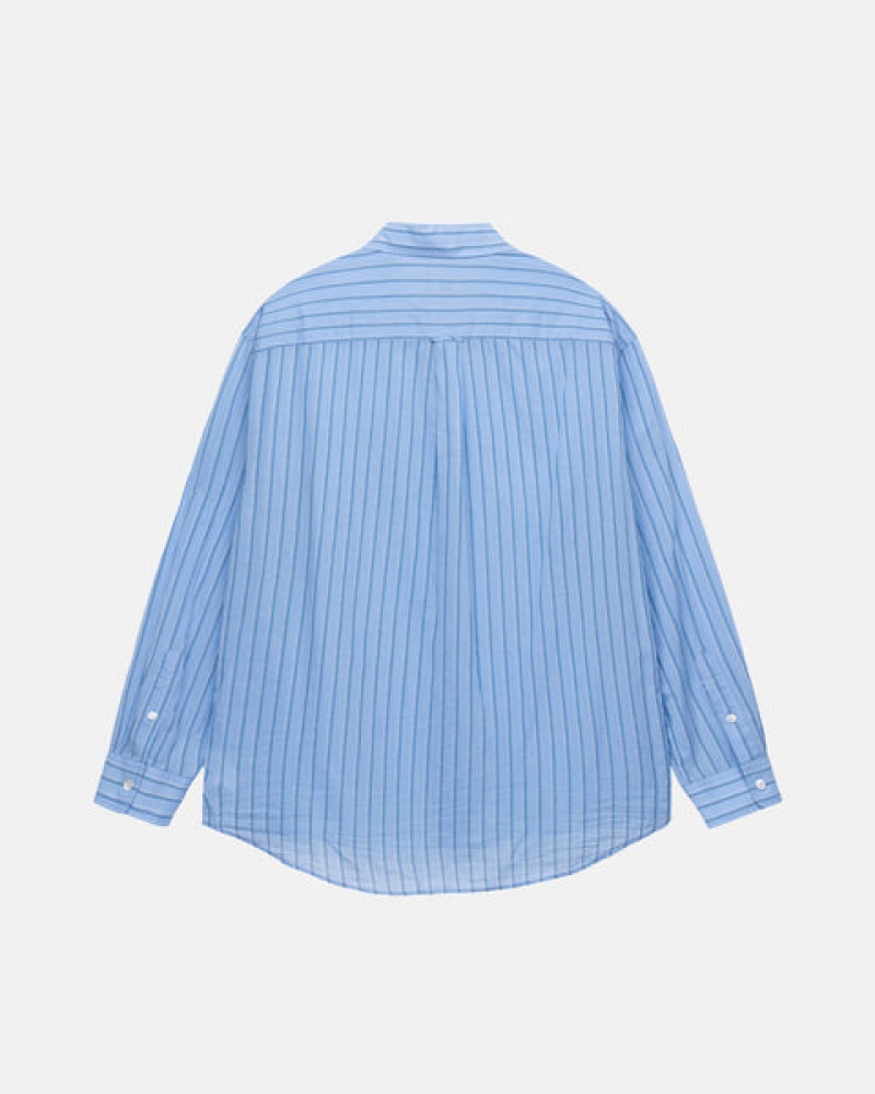 Blue Stussy Light Weight Classic Shirt Women Shirts | ZZE-2860