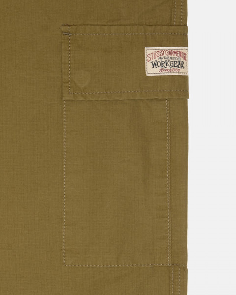 Brown Stussy Beach Pant Ripstop Cargo Women Pants | IZI-7371