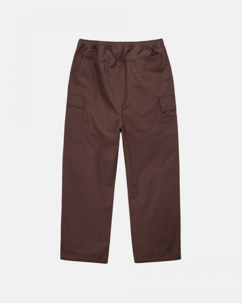 Brown Stussy Ripstop Cargo Beach Pant Women Pants | POP-5357