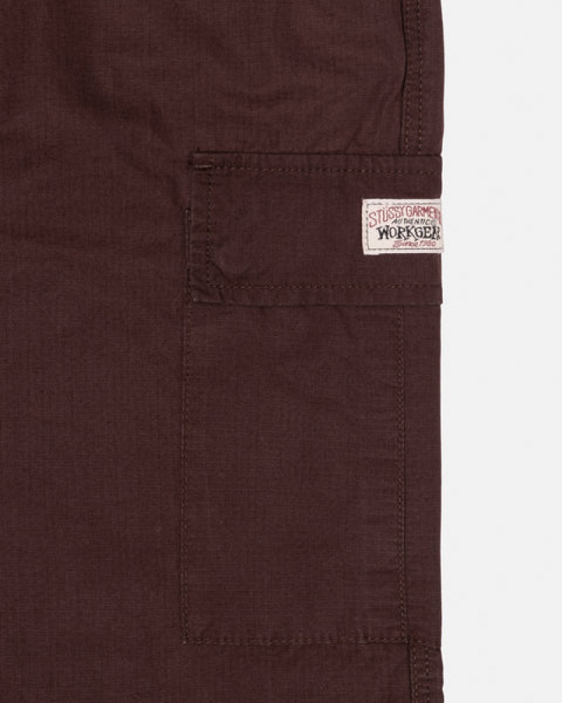 Brown Stussy Ripstop Cargo Beach Pant Women Pants | POP-5357