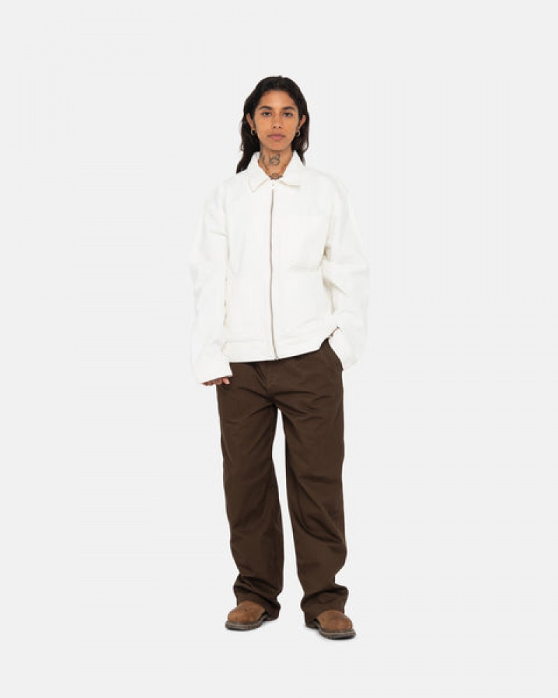 Brown Stussy Workgear Trouser Twill Men Pants | YRW-6539