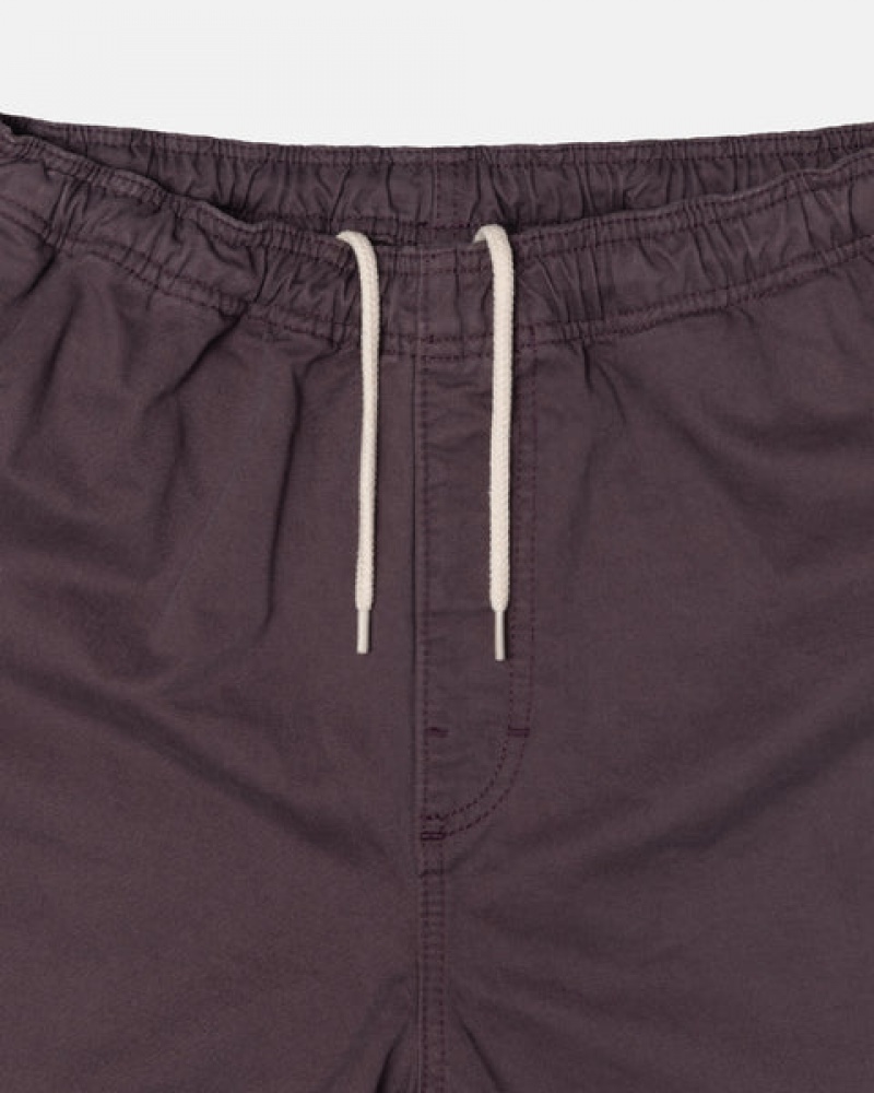 Burgundy Stussy Brushed Beach Pant Men Pants | HUQ-2553