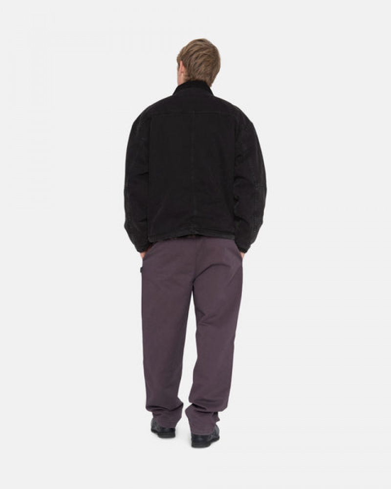 Burgundy Stussy Brushed Beach Pant Men Pants | HUQ-2553