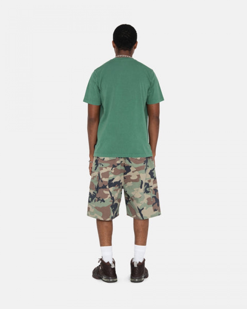 Camo Stussy Ripstop Cargo Beach Short Men Shorts | OYF-8838