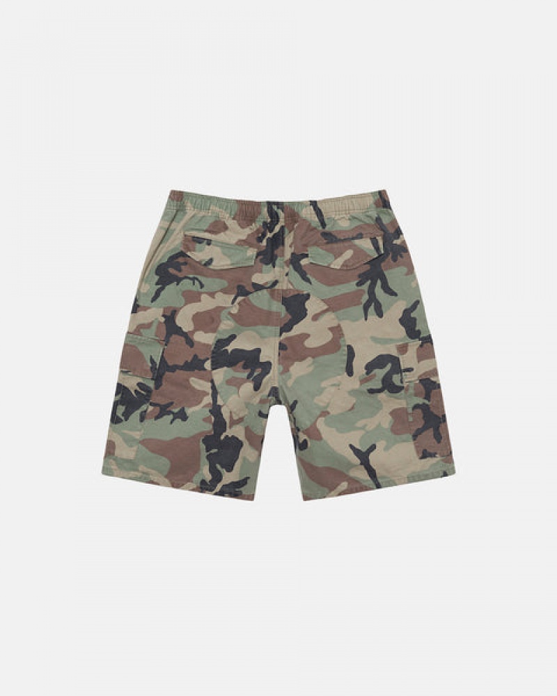 Camo Stussy Ripstop Cargo Beach Short Men Shorts | OYF-8838