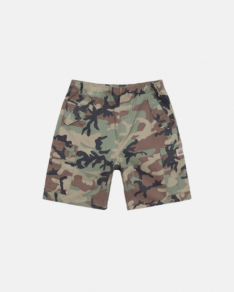 Camo Stussy Ripstop Cargo Beach Short Men Shorts | OYF-8838