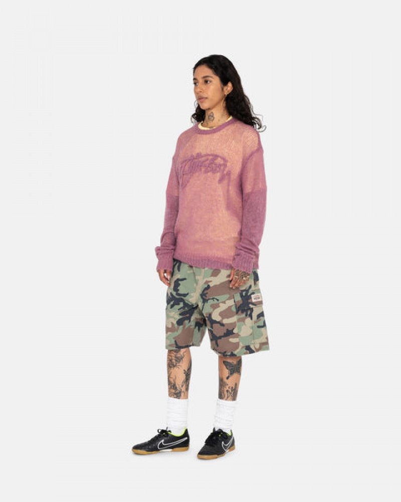 Camo Stussy Ripstop Cargo Beach Short Women Shorts | ANF-9895