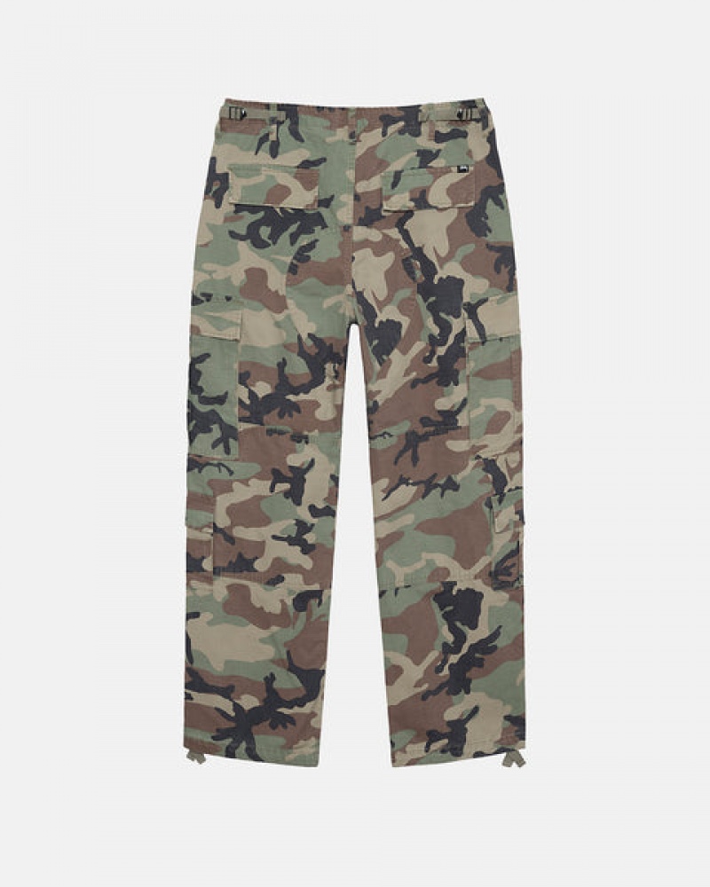 Camo Stussy Surplus Cargo Ripstop Men Pants | SXB-9657