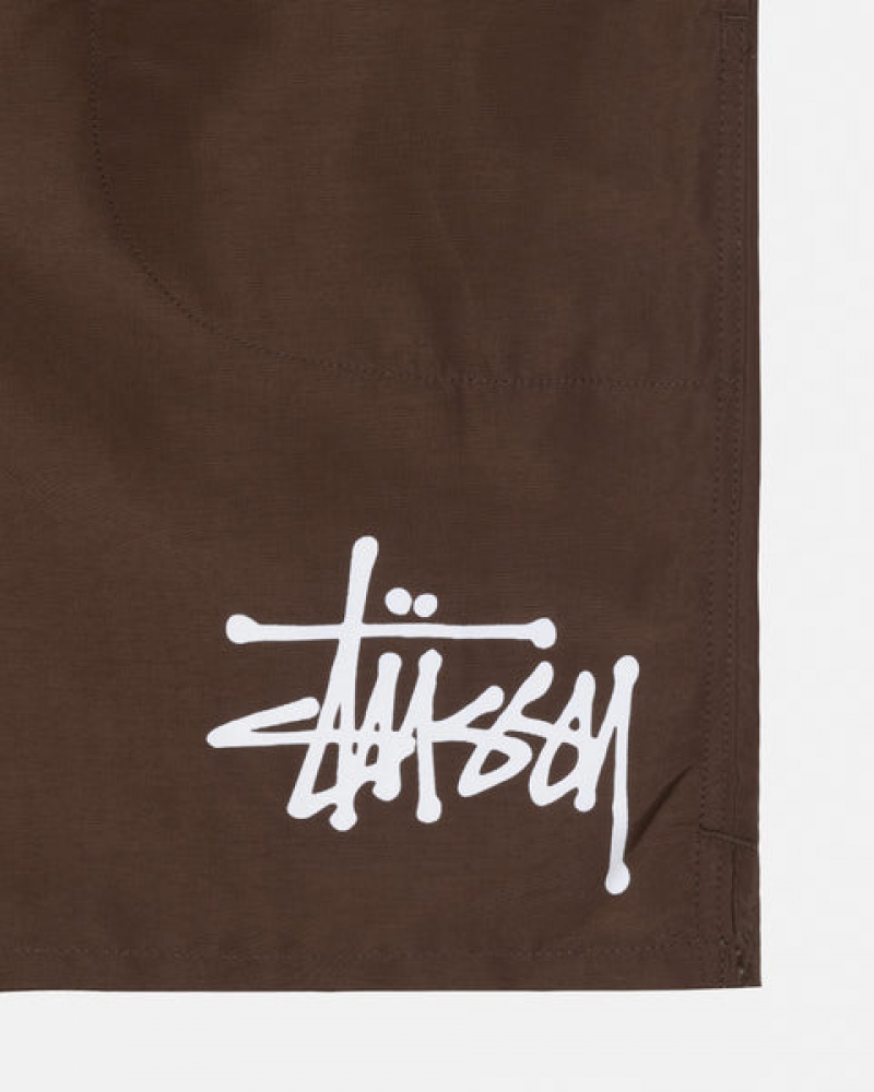 Coffee Stussy Big Basic Water Short Men Swimwear | DMC-6987