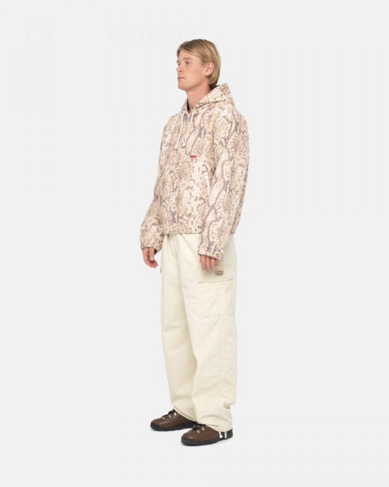 Cream Stussy Beach Pant Ripstop Cargo Men Pants | IGE-9416