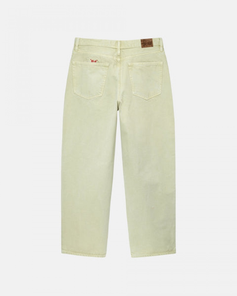 Cream Stussy Double Dye Big 'Ol Jeans Men Pants | ZSS-1618