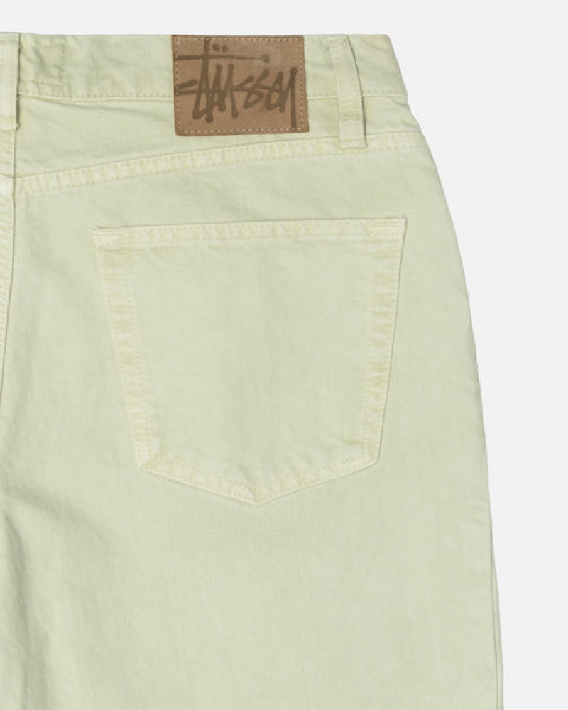 Cream Stussy Double Dye Big 'Ol Jeans Men Pants | ZSS-1618