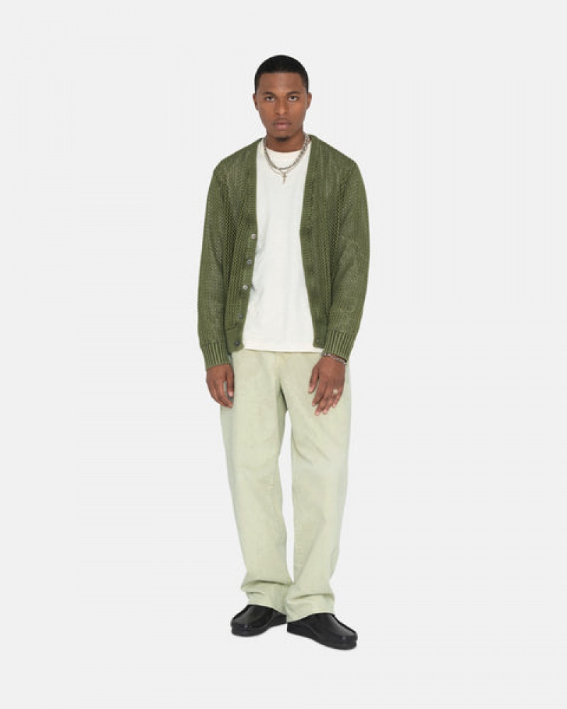 Cream Stussy Double Dye Big 'Ol Jeans Men Pants | ZSS-1618