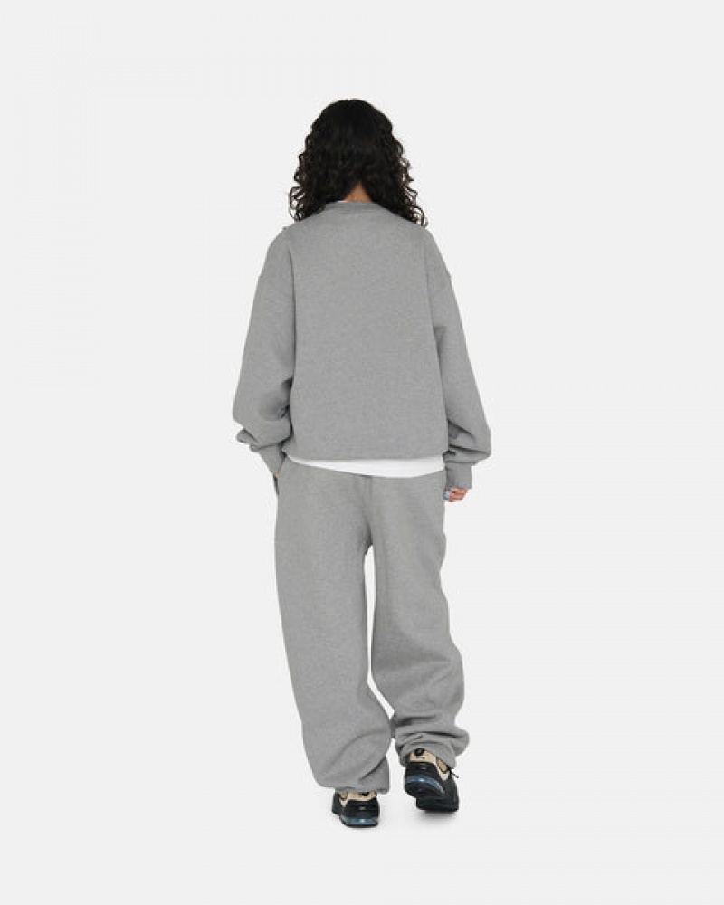 Dark Grey Stussy Fleece Pant Men Sweatpants | WLJ-7160