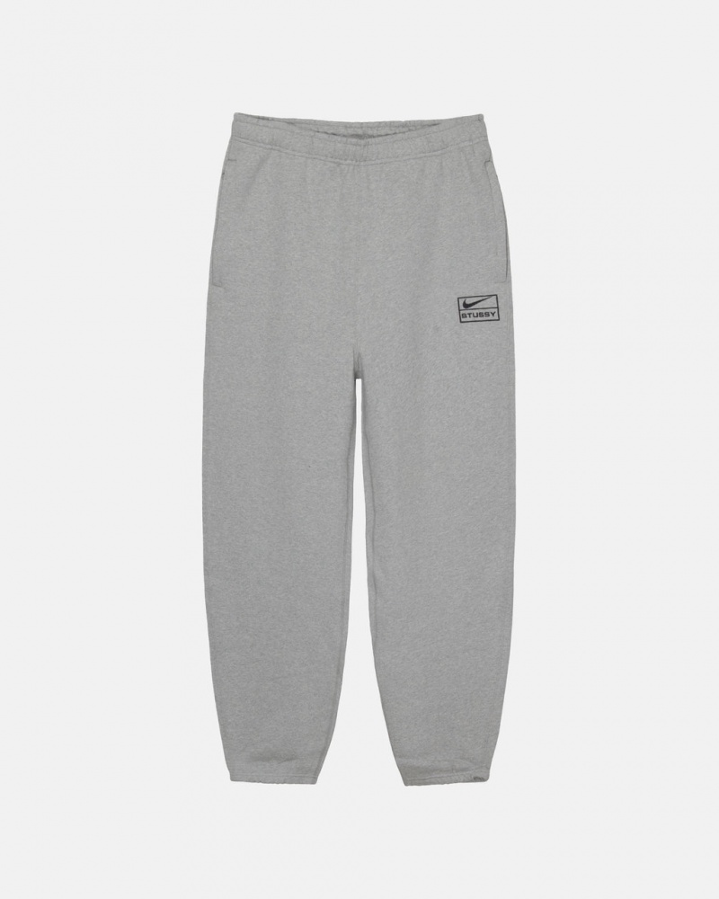 Dark Grey Stussy Fleece Pant Men Sweatpants | WLJ-7160