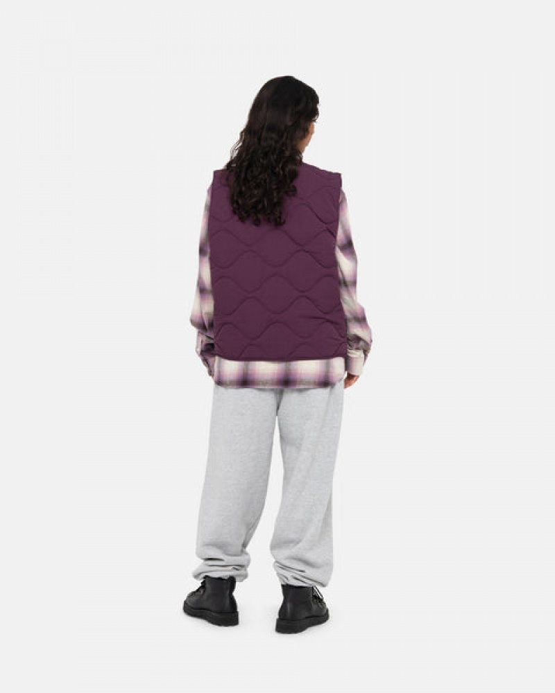 Fuchsia Stussy Recycled Nylon Liner Vest Women Vest | YXJ-9567