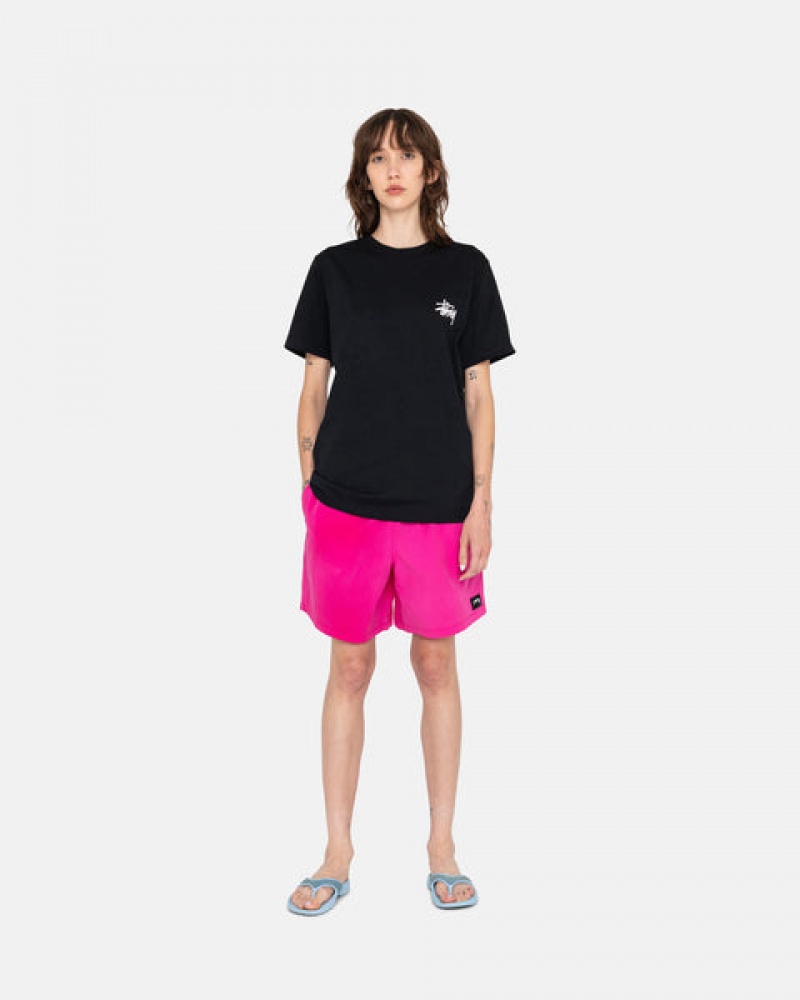 Fuchsia Stussy Wave Dye Nylon Short Men Shorts | VIX-5416