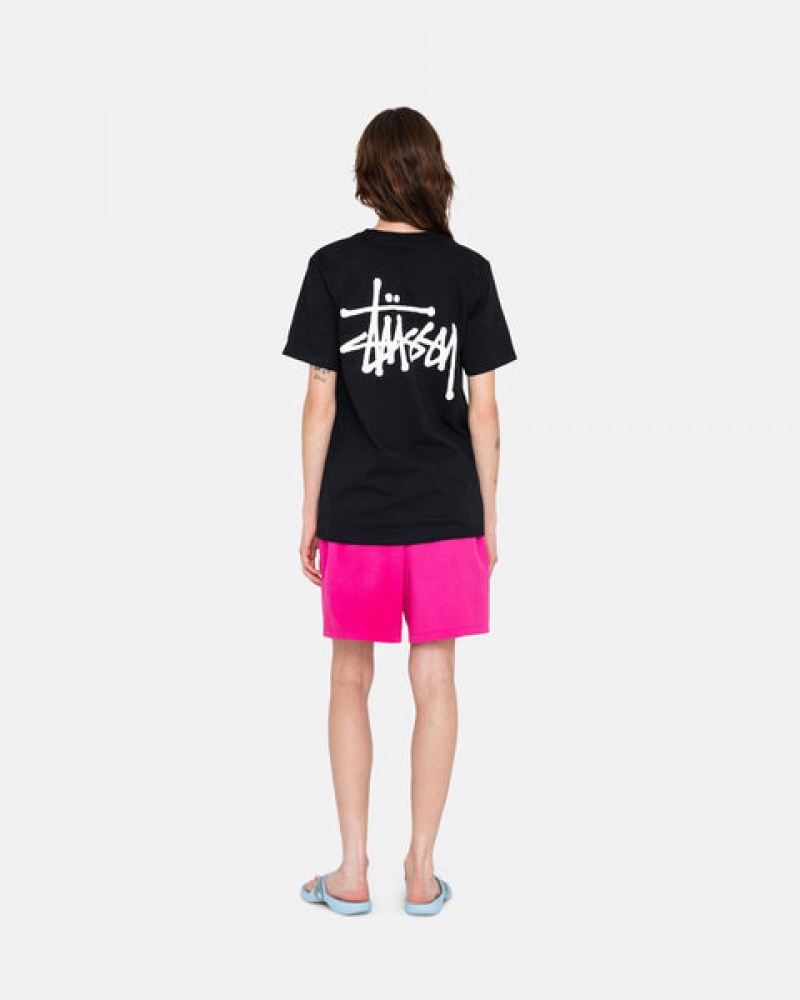 Fuchsia Stussy Wave Dye Nylon Short Men Shorts | VIX-5416