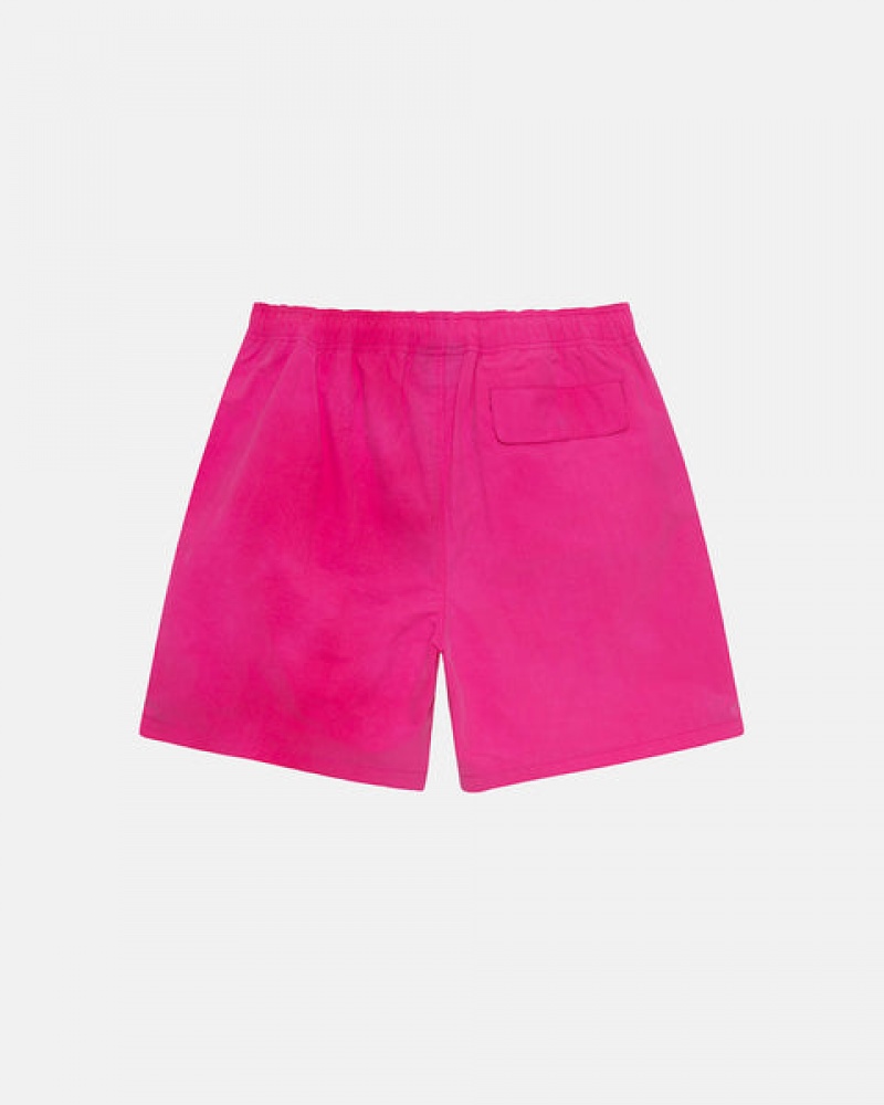 Fuchsia Stussy Wave Dye Nylon Short Men Shorts | VIX-5416